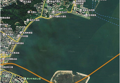 珠海港珠澳大(dà)橋内側水下(xià)地形測量